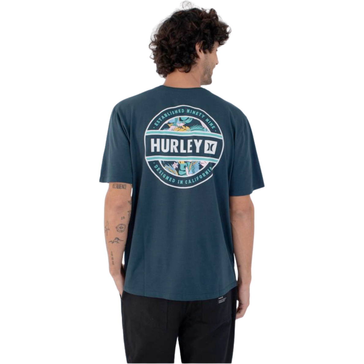 2026 Hurley Mens Filler Short Sleeve Tee HFA25MMTS04306 - Obsidian